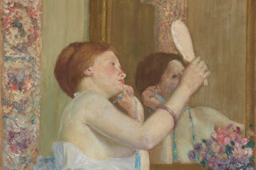 frederick-carl-frieseke_woman_with_mirror